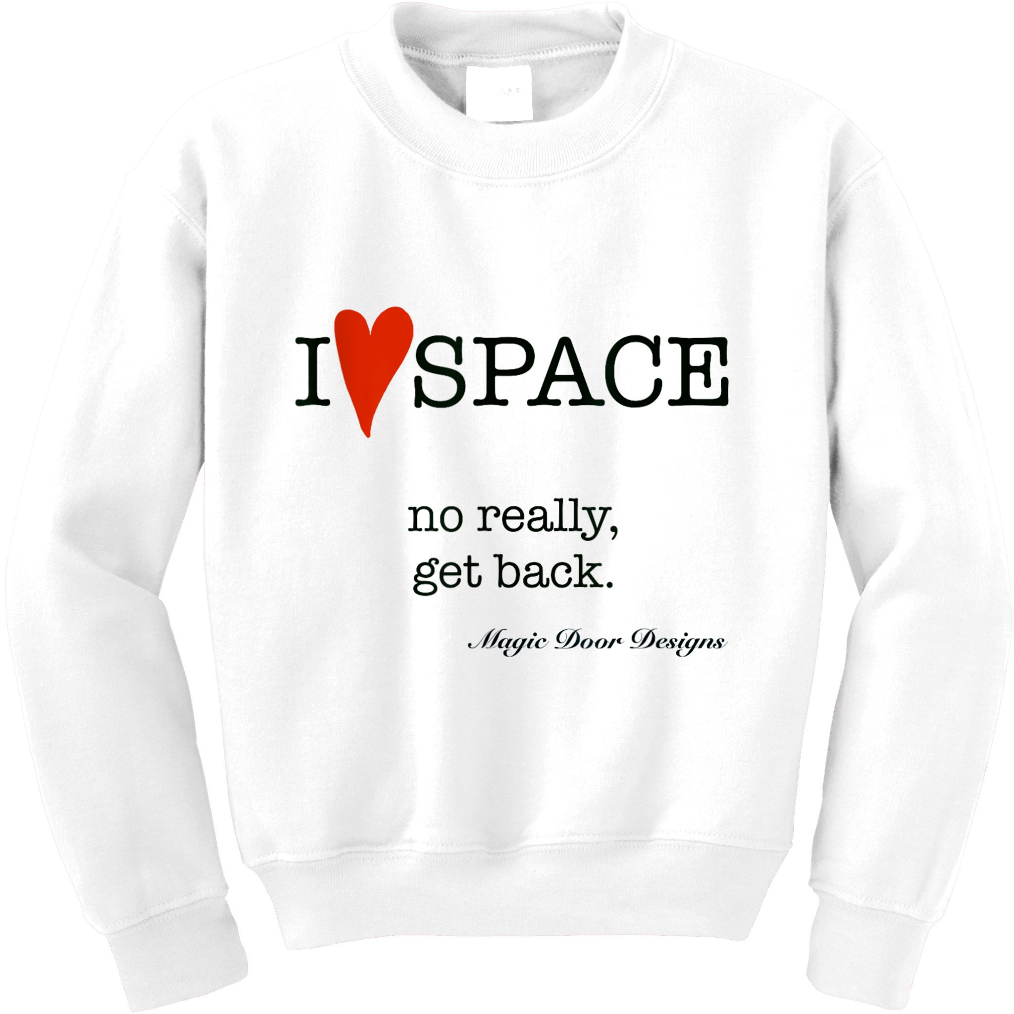 I Love Space Magic Door Designs Kids Sweatshirt