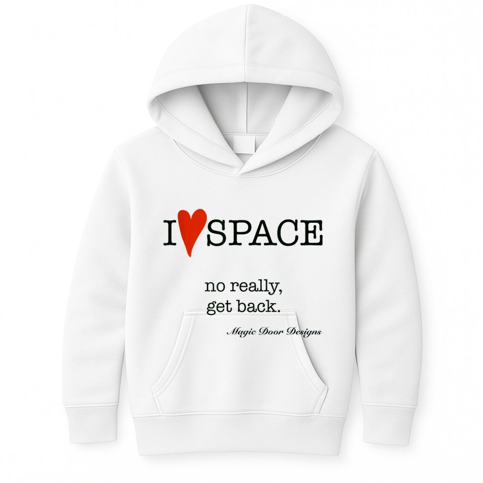 I Love Space Magic Door Designs Kids Hoodie