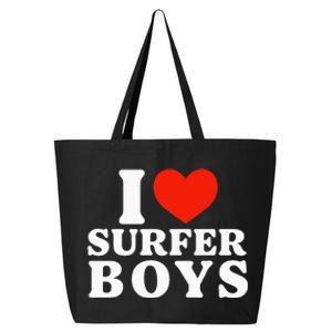 I Love Surfer Boy I Heart Surfer Boy Funny Surf 25L Jumbo Tote