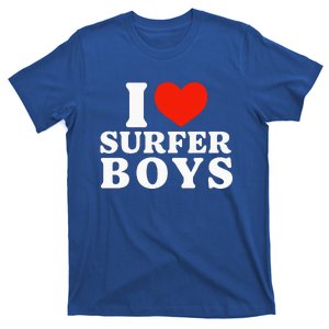 I Love Surfer Boy I Heart Surfer Boy Funny Surf T-Shirt