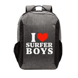 I Love Surfer Boy I Heart Surfer Boy Funny Surf Vector Backpack