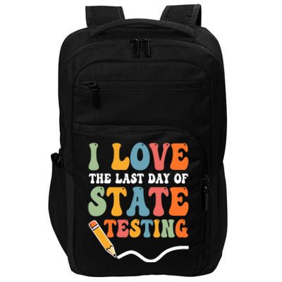 I Love State Testing Teacher School Test Day Funny Impact Tech Backpack