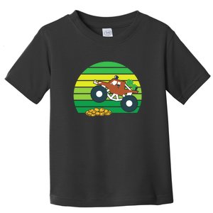 Monster Truck Shamrock Retro St Patricks Day Boys Kids Gifts Toddler T-Shirt