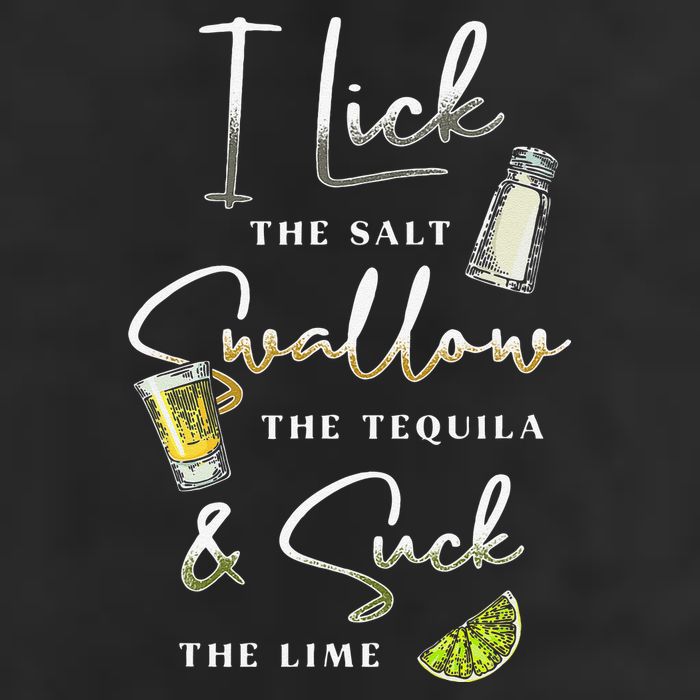 I Lick Salt Swallow Tequila Suck Lime Cinco De Mayo Mexico 7 Panel Mesh Trucker Snapback Hat
