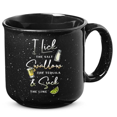 I Lick Salt Swallow Tequila Suck Lime Cinco De Mayo Mexico 15oz Campfire Ceramic Mug