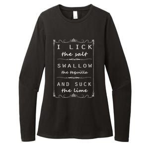 I Lick Salt Swallow Tequila Suck Lime Cinco De Mayo Mexico Funny Gift Womens CVC Long Sleeve Shirt