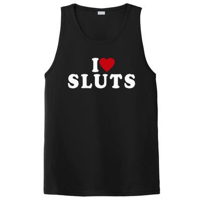 I Love Sluts Heart PosiCharge Competitor Tank