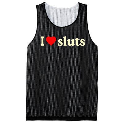 I Love Sluts Mesh Reversible Basketball Jersey Tank