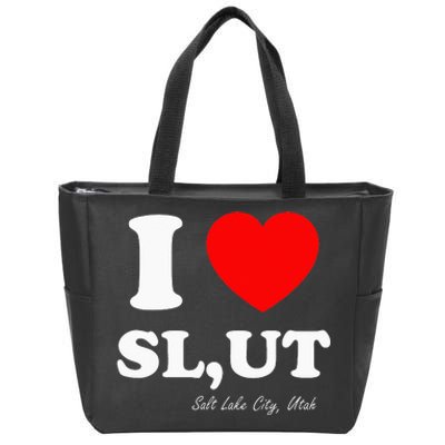 I Love SL UT Salt Lake City Utah Zip Tote Bag