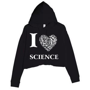 I Love Science Crop Fleece Hoodie