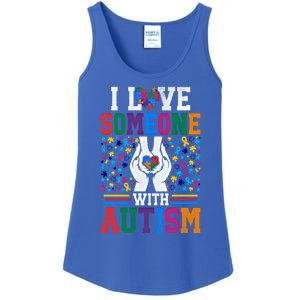 I Love Someone With Autism Autistic Support Meaningful Gift Ladies Essential Tank