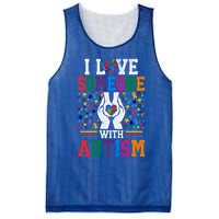 I Love Someone With Autism Autistic Support Meaningful Gift Mesh Reversible Basketball Jersey Tank