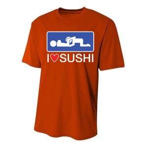 I Love Sushi Adult Performance Sprint T-Shirt