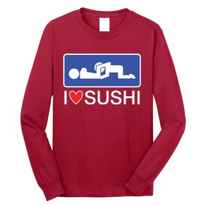 I Love Sushi Adult Long Sleeve Shirt