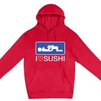 I Love Sushi Adult Premium Pullover Hoodie