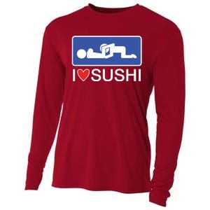 I Love Sushi Adult Cooling Performance Long Sleeve Crew