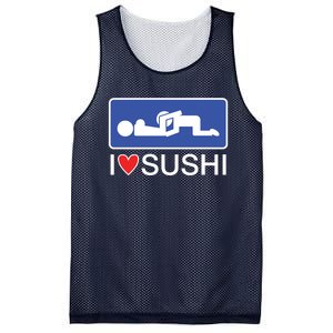 I Love Sushi Adult Mesh Reversible Basketball Jersey Tank