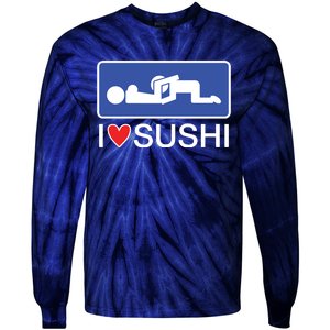 I Love Sushi Adult Tie-Dye Long Sleeve Shirt