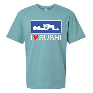 I Love Sushi Adult Sueded Cloud Jersey T-Shirt