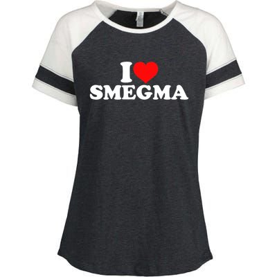 I Love Smegma Enza Ladies Jersey Colorblock Tee