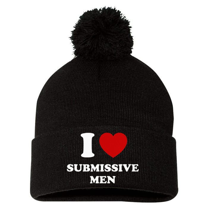 I Love Submissive Men Pom Pom 12in Knit Beanie