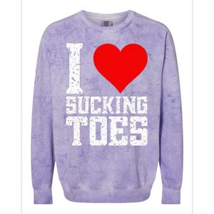 I Love Sucking Toes Funny Embarrassing Funny Airport Colorblast Crewneck Sweatshirt