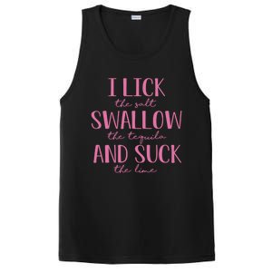 I Lick Salt Swallow Tequila Suck Lime Cinco De Mayo Mexico Funny Gift PosiCharge Competitor Tank