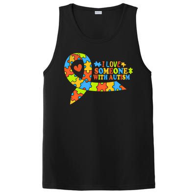 I Love Someone With Autism Awareness Autism Ribbon Family Great Gift PosiCharge Competitor Tank