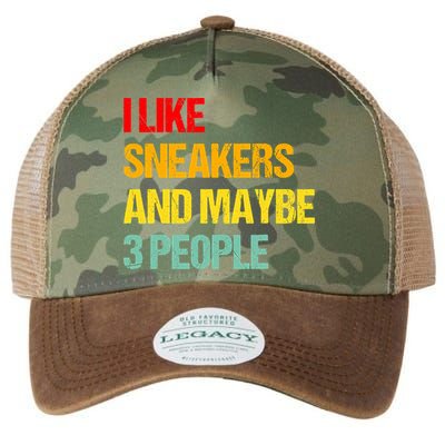 I Like Sneakers And Maybe 3 People Legacy Tie Dye Trucker Hat