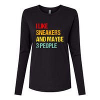 I Like Sneakers And Maybe 3 People Womens Cotton Relaxed Long Sleeve T-Shirt