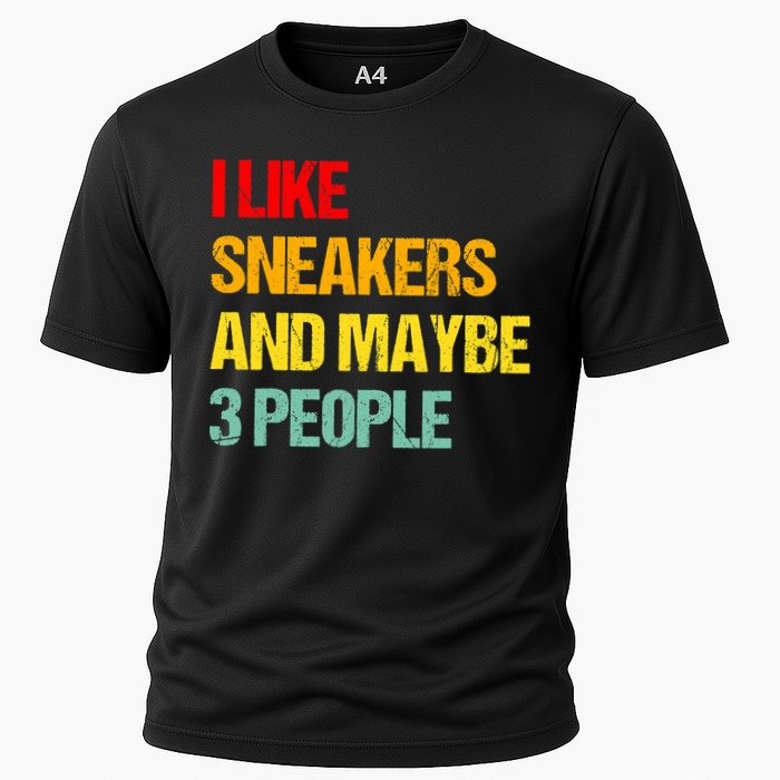 I Like Sneakers And Maybe 3 People Cooling Performance Crew T-Shirt