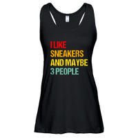 I Like Sneakers And Maybe 3 People Ladies Essential Flowy Tank