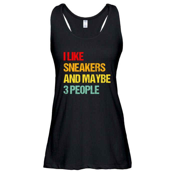 I Like Sneakers And Maybe 3 People Ladies Essential Flowy Tank