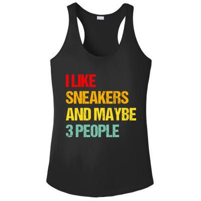 I Like Sneakers And Maybe 3 People Ladies PosiCharge Competitor Racerback Tank