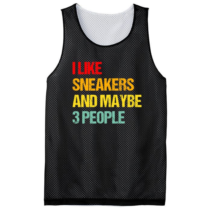 I Like Sneakers And Maybe 3 People Mesh Reversible Basketball Jersey Tank