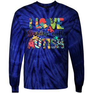 I Love Someone With Autism Tie-Dye Long Sleeve Shirt