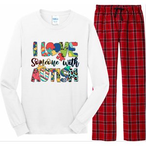 I Love Someone With Autism Long Sleeve Pajama Set