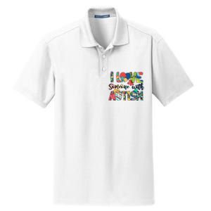 I Love Someone With Autism Dry Zone Grid Polo