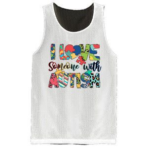 I Love Someone With Autism Mesh Reversible Basketball Jersey Tank