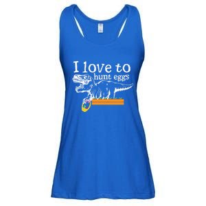 I Love To Hunt Eggs Dinosaur Gift And Meaningful Gift Ladies Essential Flowy Tank