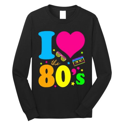 I Love The 80s 90s Costume Funny Party Long Sleeve Shirt