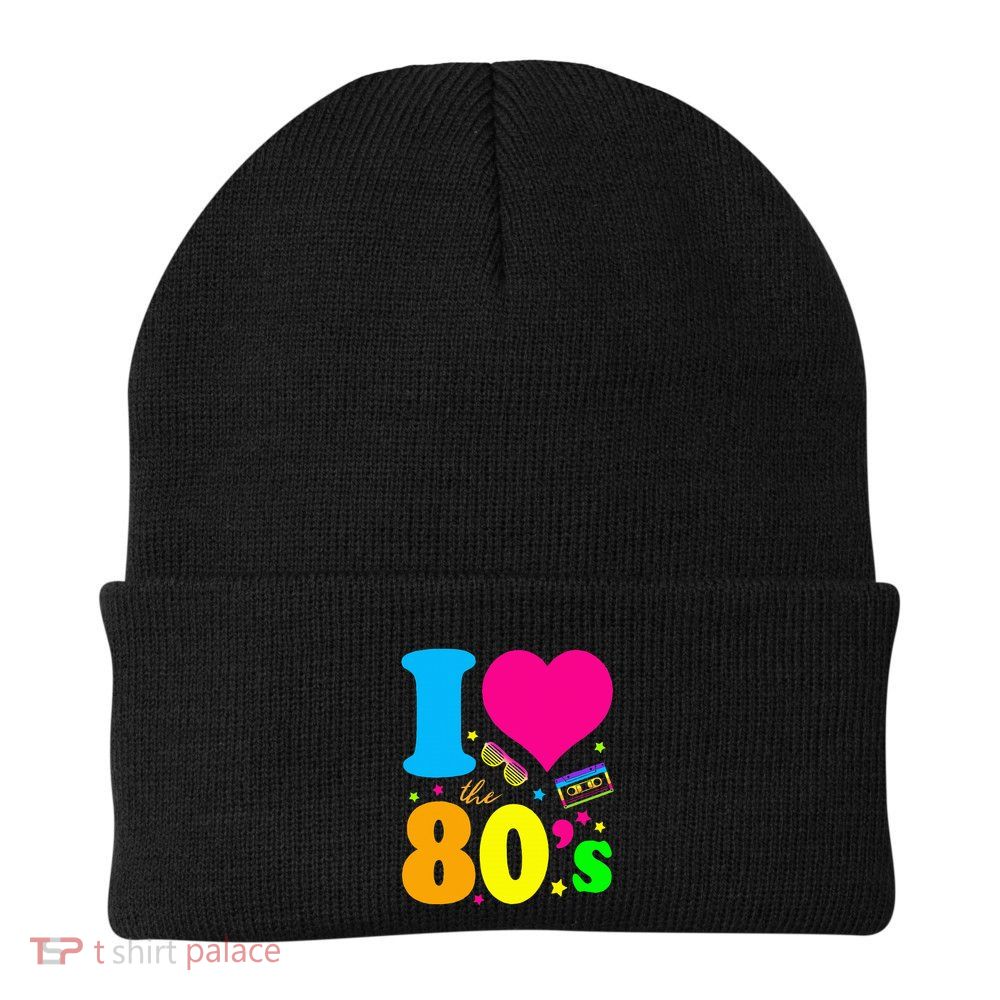 I Love The 80s 90s Costume Funny Party Beanie