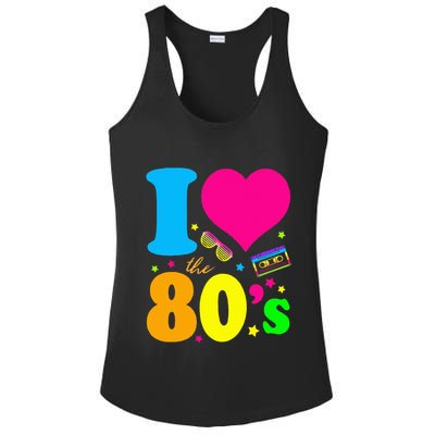 I Love The 80s 90s Costume Funny Party Ladies PosiCharge Competitor Racerback Tank