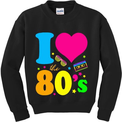 I Love The 80s 90s Costume Funny Party Kids Sweatshirt