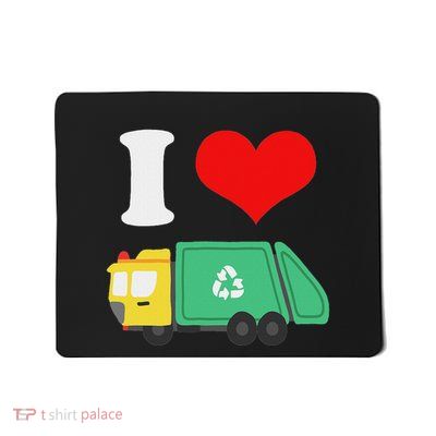 I Love Trash Garbage Trucks Mousepad