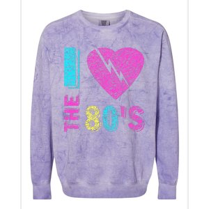 I Love The 80s 90s Costume Funny Party Colorblast Crewneck Sweatshirt