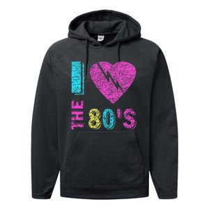 I Love The 80s 90s Costume Funny Party Performance Fleece Hoodie