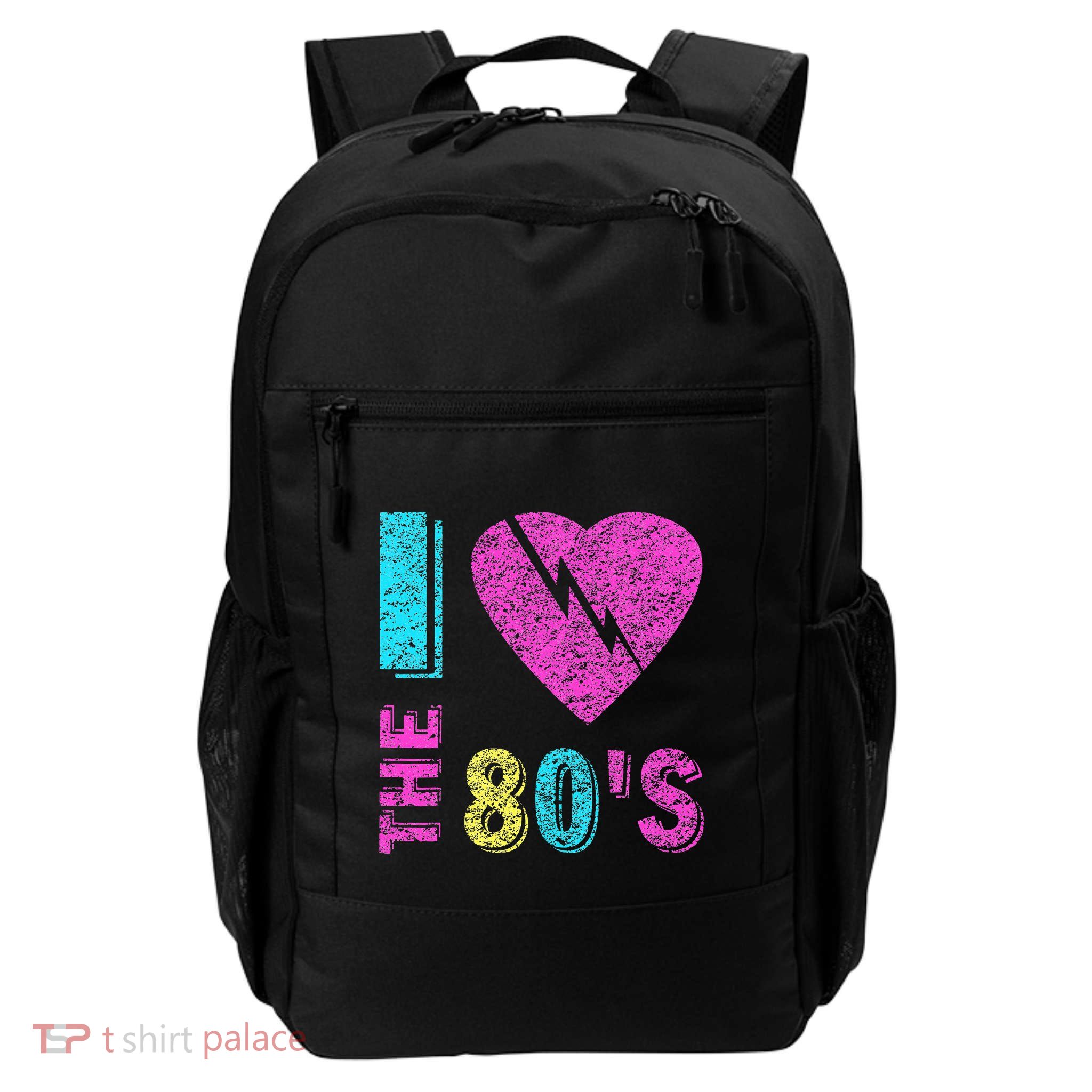 I Love The 80s 90s Costume Funny Party Backpack