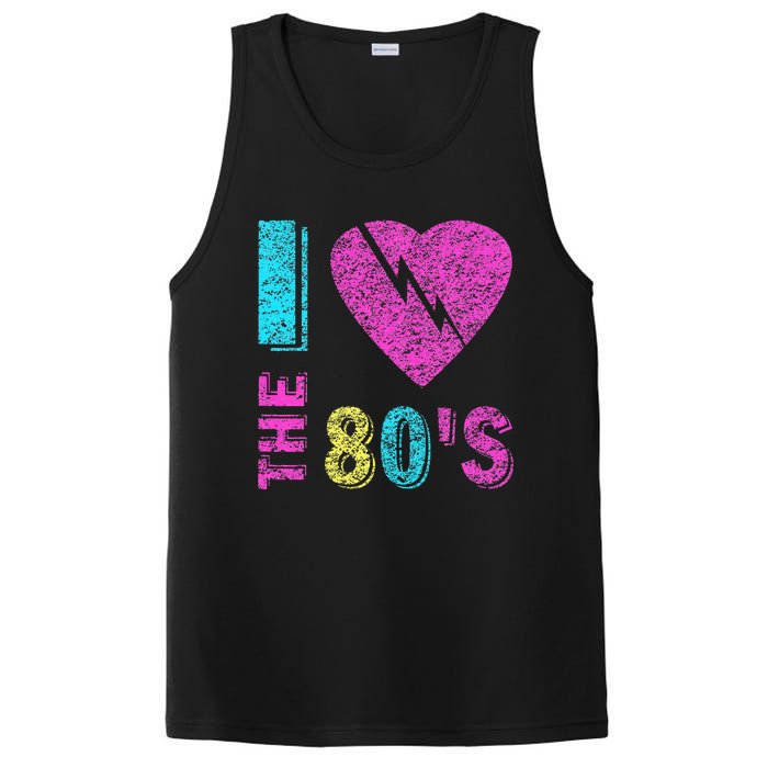 I Love The 80s 90s Costume Funny Party PosiCharge Competitor Tank