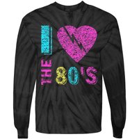 I Love The 80s 90s Costume Funny Party Tie-Dye Long Sleeve Shirt